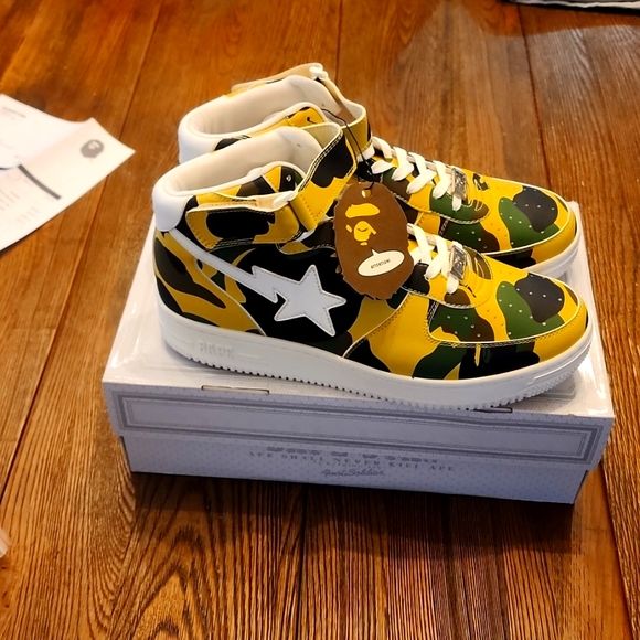 Bape Bapesta Authentic Camo Sneakers Size 13 - Picture 5 of 10